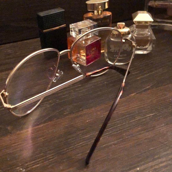 Gold Clear Frame Sunglasses - Picture 3 of 4